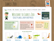 Tablet Screenshot of labelszoo.com